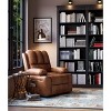 Oversized Leather Power Recliner Chair with Massage, Heat, and 360-Degree Swivel - 2 of 4