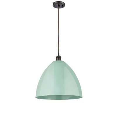 Plymouth Dome - 1 Light Cord Hung Mini Pendant In Industrial Style-18.75 Inches Tall and 16 Inches Wide