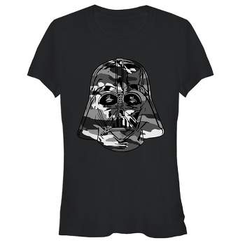 Juniors Womens Star Wars Darth Vader Camo T-Shirt