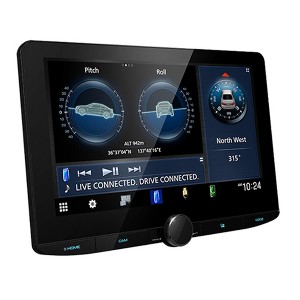 Kenwood DMX1038S 10.1 HD Capacitive Screen Media Receiver, Screen Adjustments include vertical and horizontal settings, 1-DIN Chassis, Wireless Car... - 1 of 3
