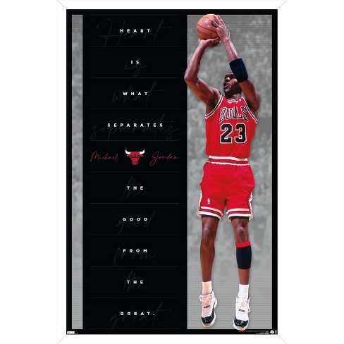 michael jordan black and white poster