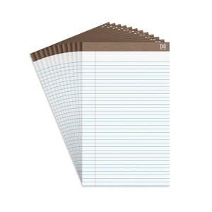 TRU RED Notepad 8.5" x 14"  Wide Ruled White 50 Sheets/Pad TR59939 - 1 of 4