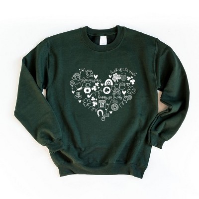 Simply Sage Market Women's Graphic Sweatshirt St. Patrick's Heart