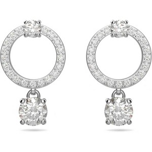 Swarovski Attract Necklace, Earring, and Bracelet Crystal Jewelry Collection, Rhodium Tone Finish - 1 of 4