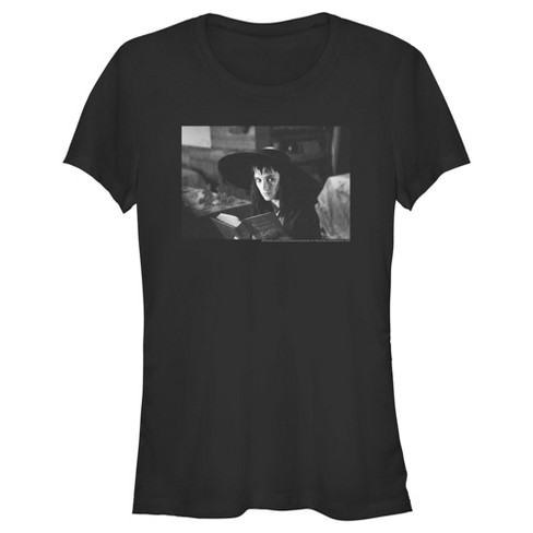 Junior's Beetlejuice Lydia Black and White Portrait T-Shirt - image 1 of 4