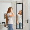 12x48 Over Door Mirror Hanging Full Length with Engineered Wood Black Modern Bathroom Bedroom Living Room Wall Decor Mirror Display - 4 of 4