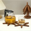 Kitcheniva Tree Design Wooden Trivets - Heat Resistant Bamboo Coasters for Hot Cups, Mugs, and Pots - 4 of 4