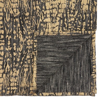Gold and Black Cotton Animal Foil Print Table Runner