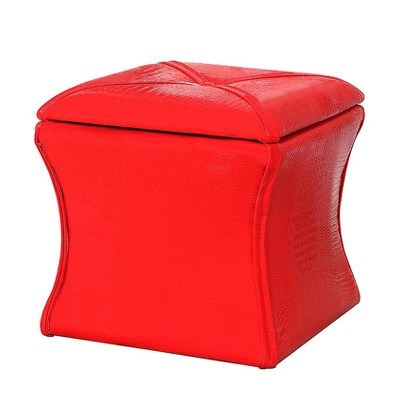 Storage Ottoman 17.5" - Red - Ore International