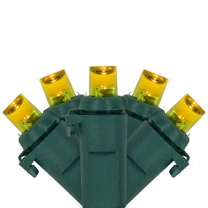 Northlight Wide Angle LED Christmas Lights - Yellow - 33' Green Wire - 100 ct - 1 of 4