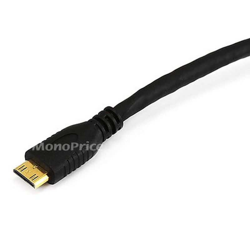 Monoprice Standard HDMI Cable - 15 Feet - Black | With HDMI Mini Connector, 1080i @ 60Hz, 4.95Gbps, 30AWG, 2 of 4