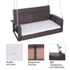 NicBex 2-Seat Wicker Hanging Swing Bench with Chains and Cushions for Patio Bedroom Porch Garden - 4 of 4