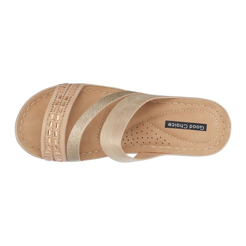 GC Shoes Tera Embellished Comfort Slide Wedge Sandals, 4 of 6