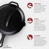 Cuisinel Cast Iron Skillet Set with Lids - 10" & 12" Pre-Seasoned Fry Pans, Silicone Handle Covers, Lid Holders & Scraper, Oven, Stovetop, Fire Safe - 4 of 4