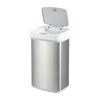 SEVOBAL Indoor Trash Cans 3 Gallon Plastic Trash Can with Lid Touchless Garbage Can Fits Any Kitchen, Bathroom, Office, Silvery, 10.3"*7.8"*16.7" - 2 of 4