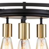 C Cattleya 3-Light Black and Gold Drum Cage Semi Flush Mount Light - 4 of 4