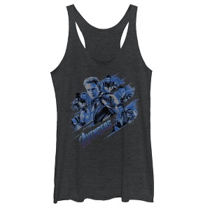 Women's Marvel Avengers: Endgame Smokey Captain America Racerback Tank Top - 1 of 3