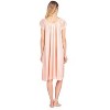 Casual Nights Women's Cap Sleeve Flower Silky Tricot Nightgown - 4 of 4