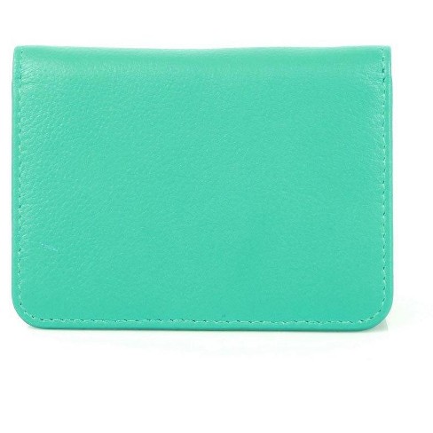 Karla Hanson Women's Rfid Leather Card Holder Wallet - Aqua : Target