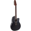 Applause AB2412-5S Traditional Series Mid-Depth 12-String Acoustic-Electric Guitar Black - 3 of 4