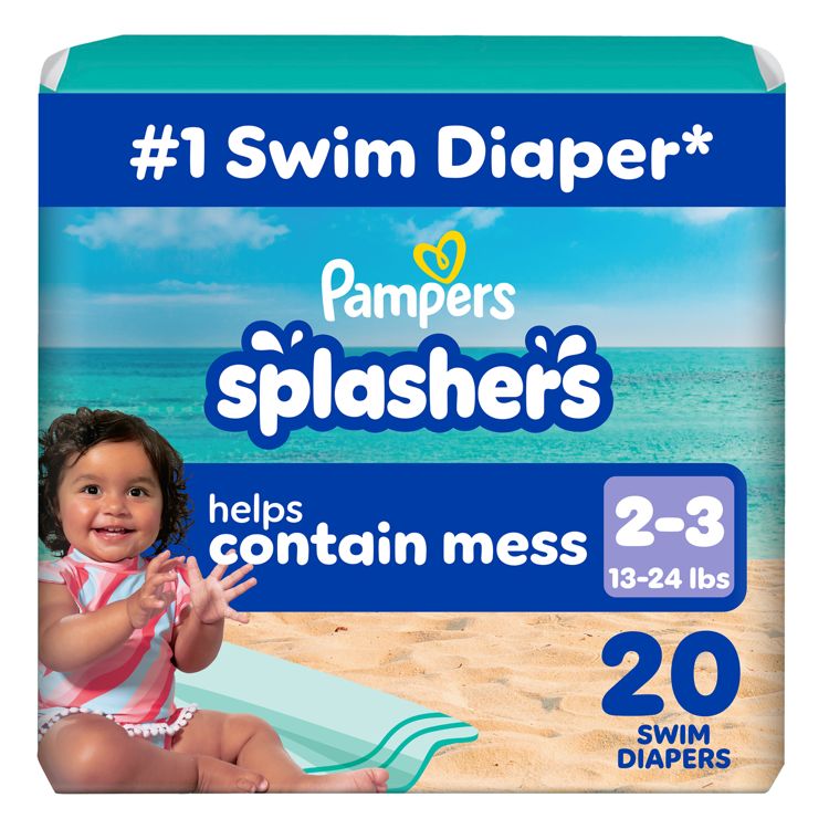 Pampers Splashers Disposable Swim Pants - (Select Size and Count), 1 of 14