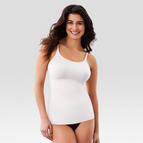 Maidenform Self Expressions Women's Plus Size Suddenly Skinny Tailored Cami  489 - White 3x : Target