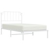 vidaXL Metal Bed Frame with Headboard White 39.4 in.x74.8 in. Twin - image 3 of 4