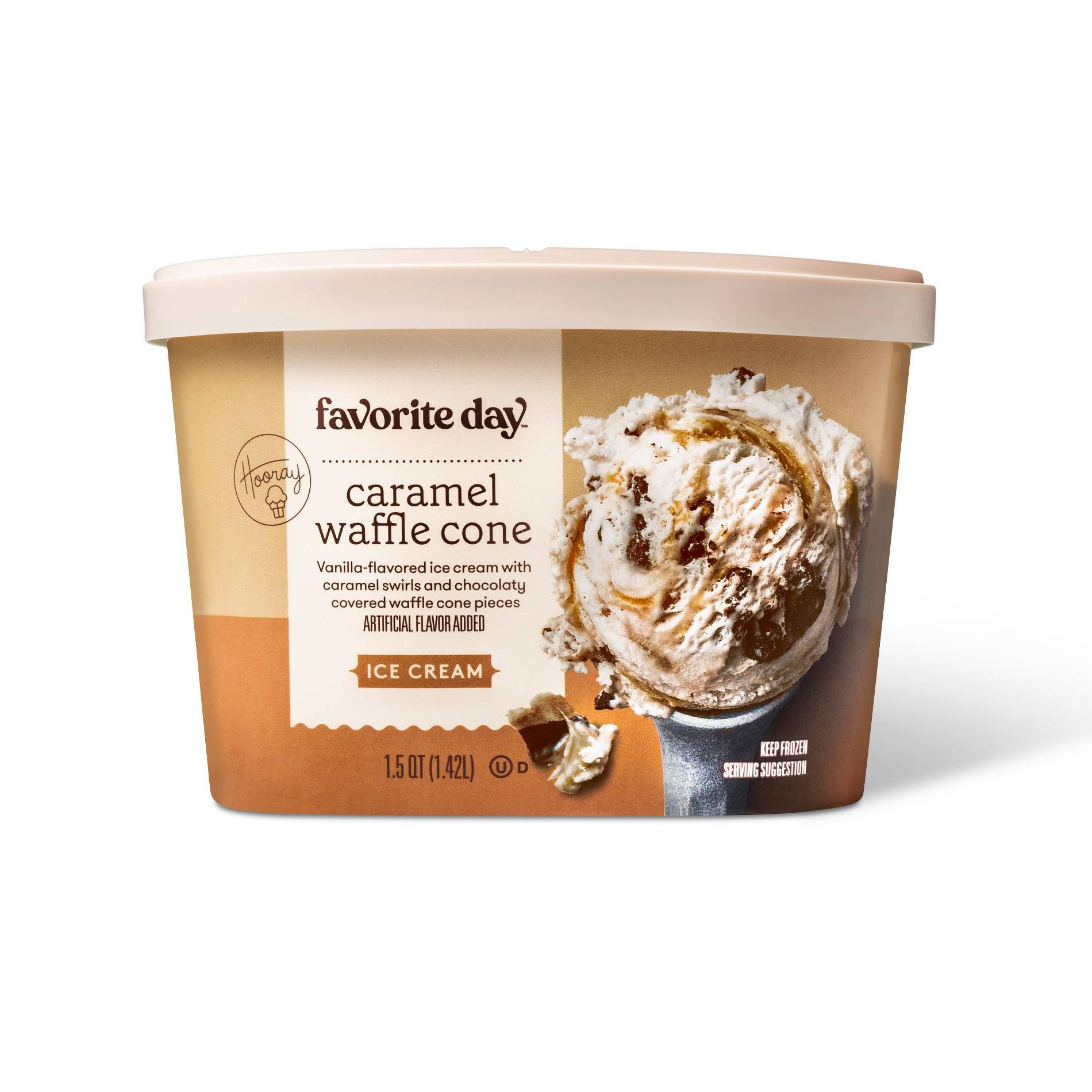 Waffle Cone Ice Cream - 1.5qt - Favorite Day™