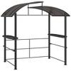 Outsunny 8x5ft Grill Gazebo Shelter with Interlaced Vented Polycarbonate Roof, Outdoor BBQ Gazebo with Side Shelves for Hanging Tools - 4 of 4