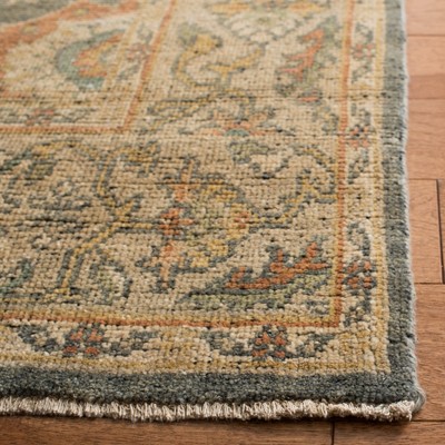 Gray and Beige Hand-Knotted Wool 8' x 10' Area Rug