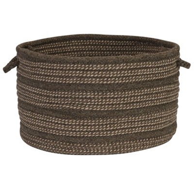 Colonial Mills Garrison Baskets Banded Mix Basket, 22 by 14-Inch, Bark