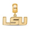 Black Bow Jewelry 14k Yellow Gold Plated Sterling Silver Louisiana State Fighting Tigers NCAA Bead Charm - 3 of 4