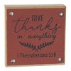 Tabletop Give Thanks Fall Sign Set of 6 – 5" Square MDF Seasonal Accent by Melrose - 2 of 4