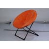 Comfy Oversized Saucer Chair for Adults ¨C Soft Faux Fur Plush Folding Moon Chair, Thick Padded Stable Metal Frame Reading Lounge Chair - 3 of 4