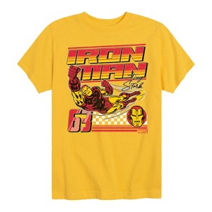 Boys' - Marvel - Iron Man Racing Short Sleeve Graphic T-Shirt - 1 of 4
