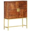vidaXL Cabinet Freestanding Accent Storage Cabinet for Living Room Bedroom - 31.5" x 11.8" x 39.4" Solid Acacia Wood - 2 of 4