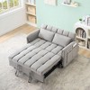CAVINAS 52" Modern Velvet Sofa, 3 in 1 Convertible Sleep Sofa Bed, Sofa Pullout Bed, Loveseat Sofa with Back, Pillow, Pockets, Living Room Furniture - 3 of 4