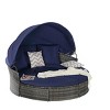 Outdoor Furniture Patio Round Daybed With Canopy, Chaise Lounges With Soft Cushions, Chaise Lounges For Outdoor With Storable Table-Cuddlewood - 3 of 4