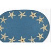 Earth Rugs Starfish Oval Patch Rug – 20x30 Hand-Braided Coastal Jute Mat with Nautical Sea Life Design - 2 of 3