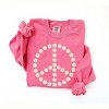 Simply Sage Market Women's Daisy Peace Sign Long Sleeve Garment Dyed Tee - 2 of 2