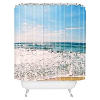 Take Me There Shower Curtain Blue - Deny Designs