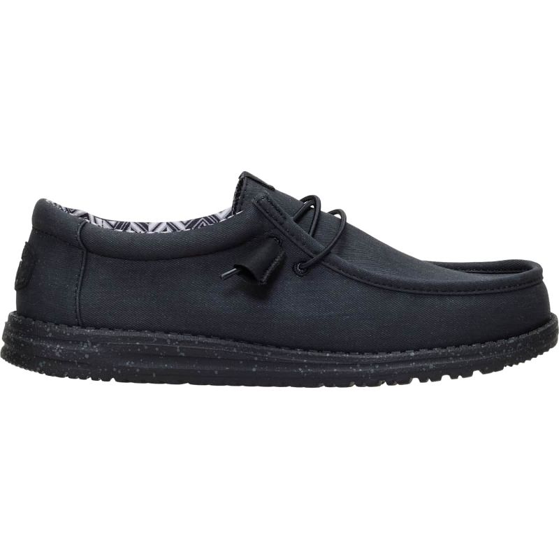 HEYDUDE Men Wally Stretch Canvas , Black, 7