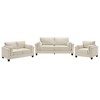 Modern Minimalist 6 seater  Linen Living Room Sofa Set Comfort Loveseat Couch with Thick Cushion-Morden Fort - 2 of 4