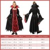 Garvee Vampire Queen Costume - Hexagonal Fan Tie Accessory, Royal Vampire Suit(Dark Red,T) - 4 of 4