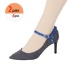 Allegra K Women's Detachable Adjustable Anti-Slip Shoe Straps Bands Belts with Buckle for Heels 2 Pairs - 4 of 4