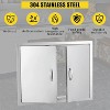 31" x 24" BBQ Access Double Door Outdoor Kitchen Island Stainless Steel Cabinet - 3 of 4