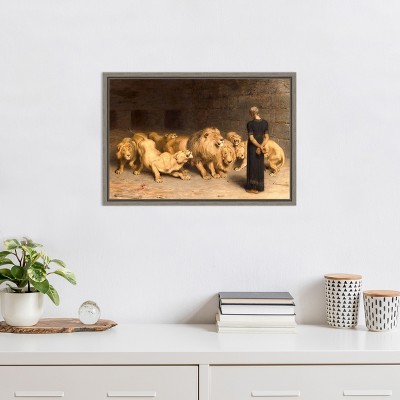 Daniel in the Lions' Den Earth Tones Canvas Print