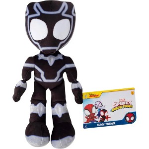 Marvel Spidey and His Amazing Friends 8-Inch Black Panther Plush - Spider-Man Stuffed Animal Toy Figure - Spider-Verse Gift for Kids, Boys and Girls - 1 of 4