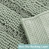 Sage Green Chenille Bath Rug Runner - Extra Long 47"x17", Plush & Absorbent, Non-Slip, Machine Washable - 3 of 4