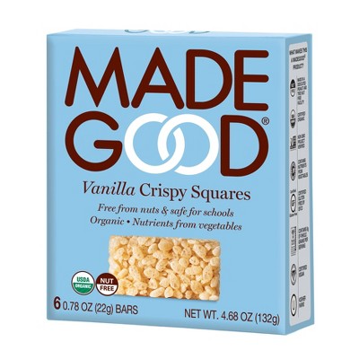 Madegood Vanilla Crispy Squares - 6pk : Target